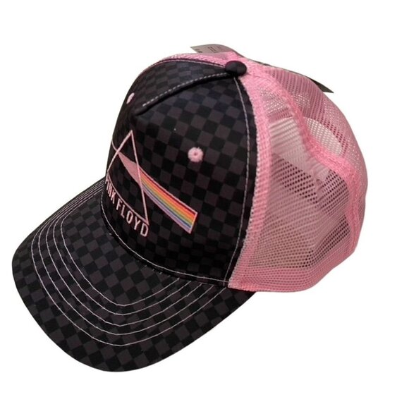 H3 Headwear Pink Trucker Hat Pink Floyd Dark side of the Moon Graphic One Size - Picture 3 of 8